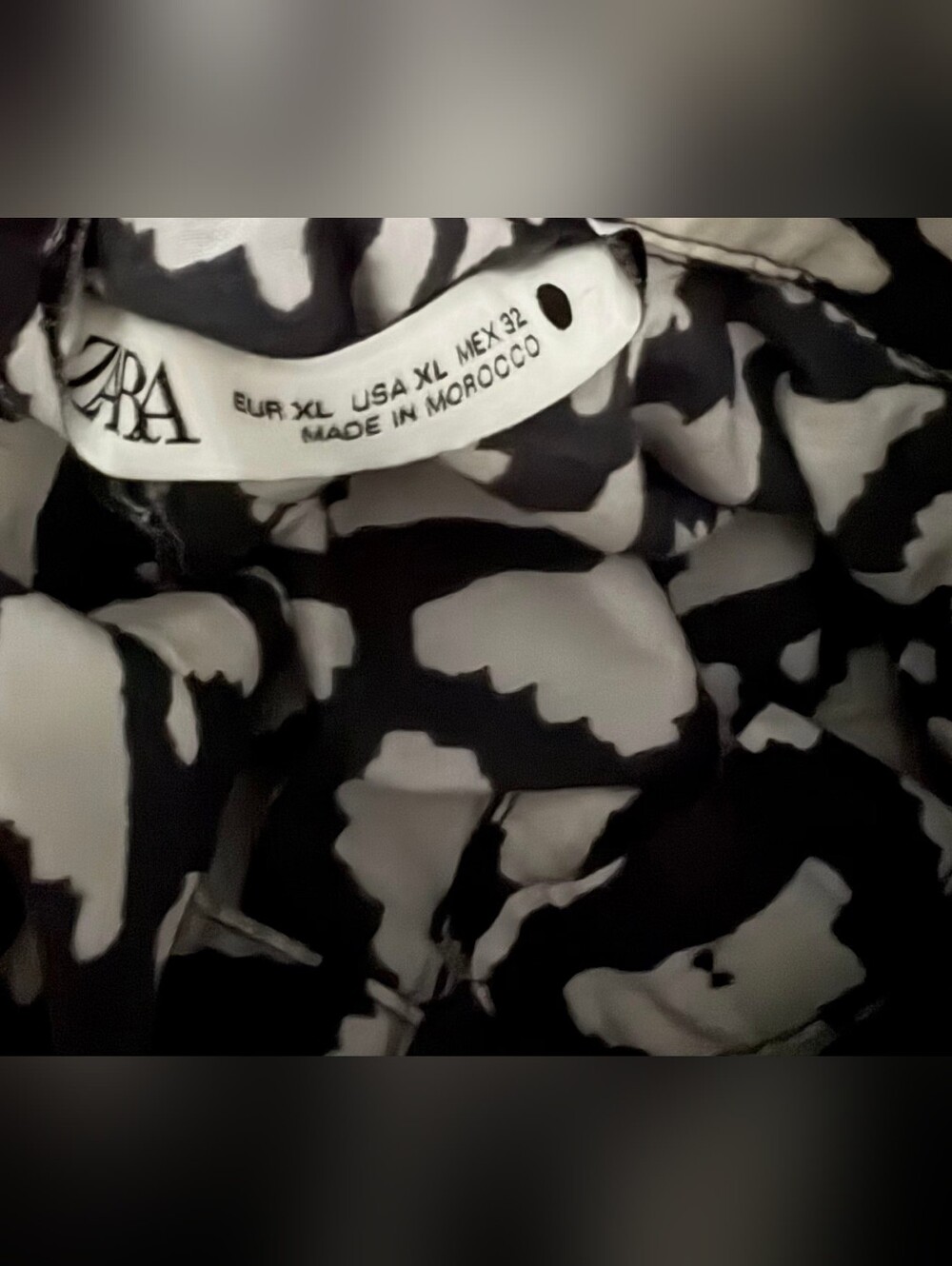 Zara Black and White Geometric Maxi Shirt Dress - Picture 3 of 3